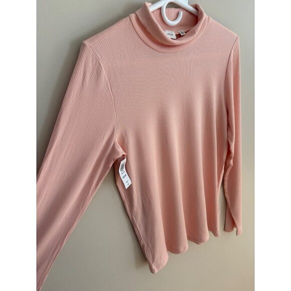 Wilfred NWT Only Hip Coral Blush Pink Fitted Ribbed Turtleneck Size XL - Picture 5 of 14